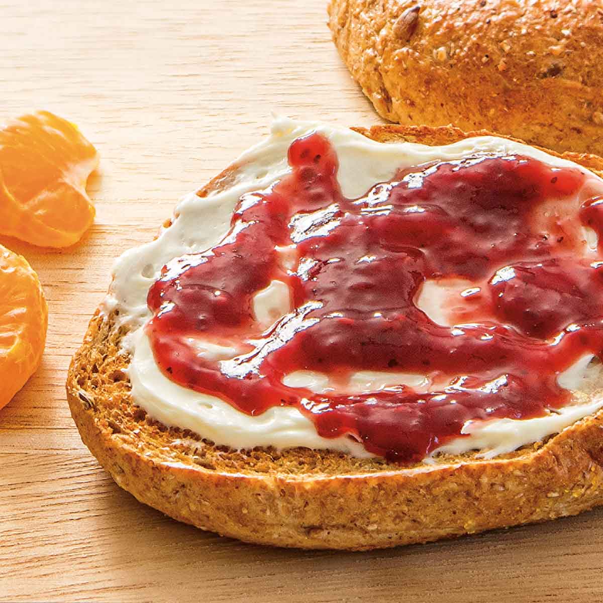 Bagel with Cream Cheese and Jammin'