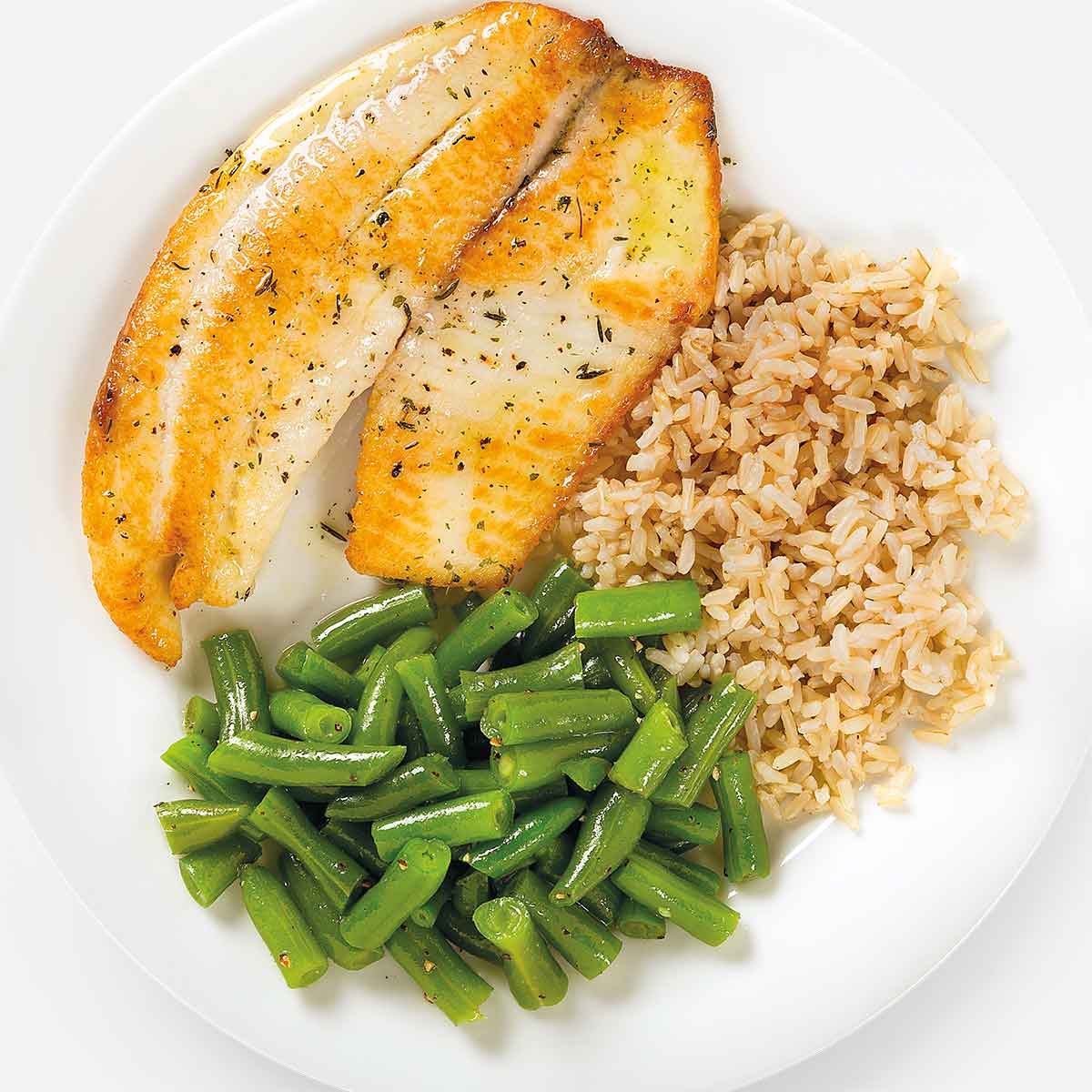 Tilapia with Green Beans and Rice