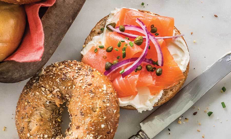 Smoked Salmon on a Bagel