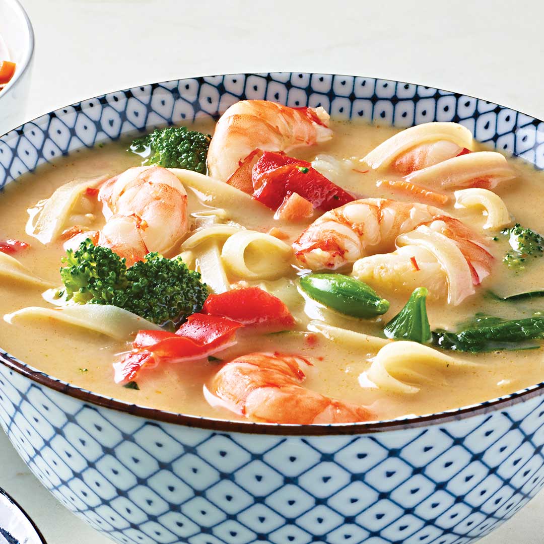 Shrimp & Brown Rice Noodle Soup