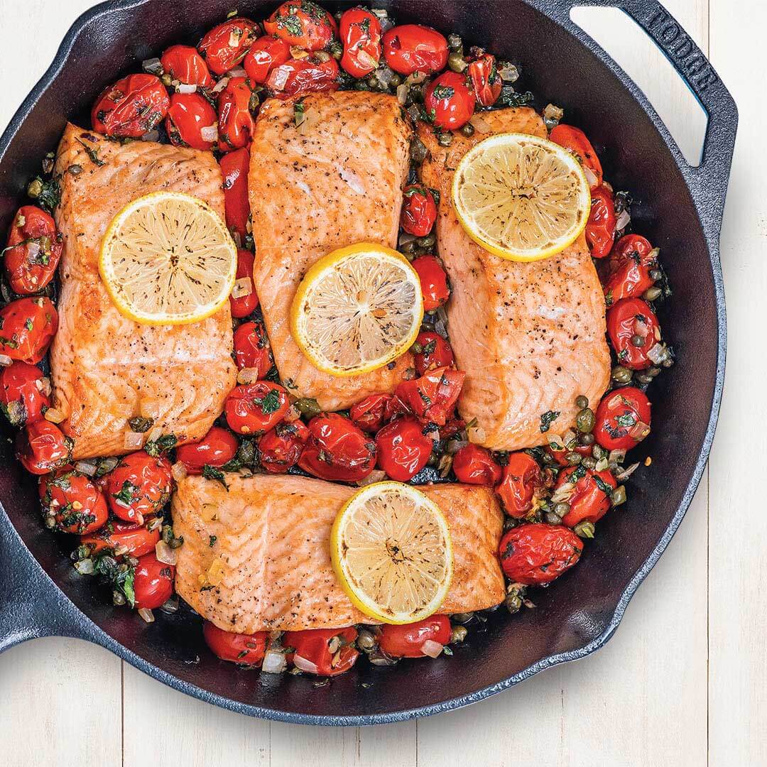 Salmon with Tomatoes & Capers