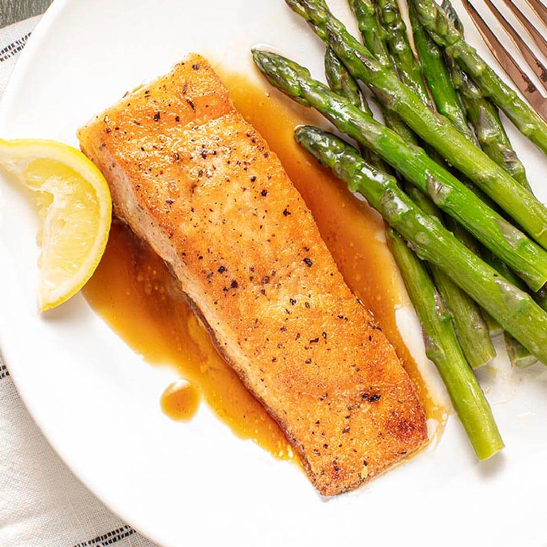 Pan Seared Salmon with Citrus Soy Sauce