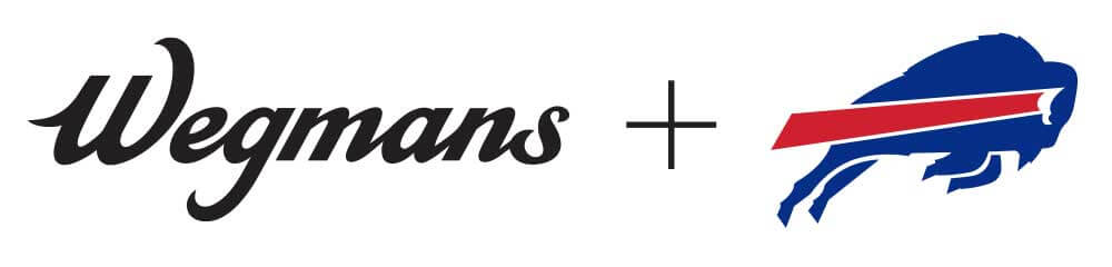 Wegmans logo and Buffalo Bills logo