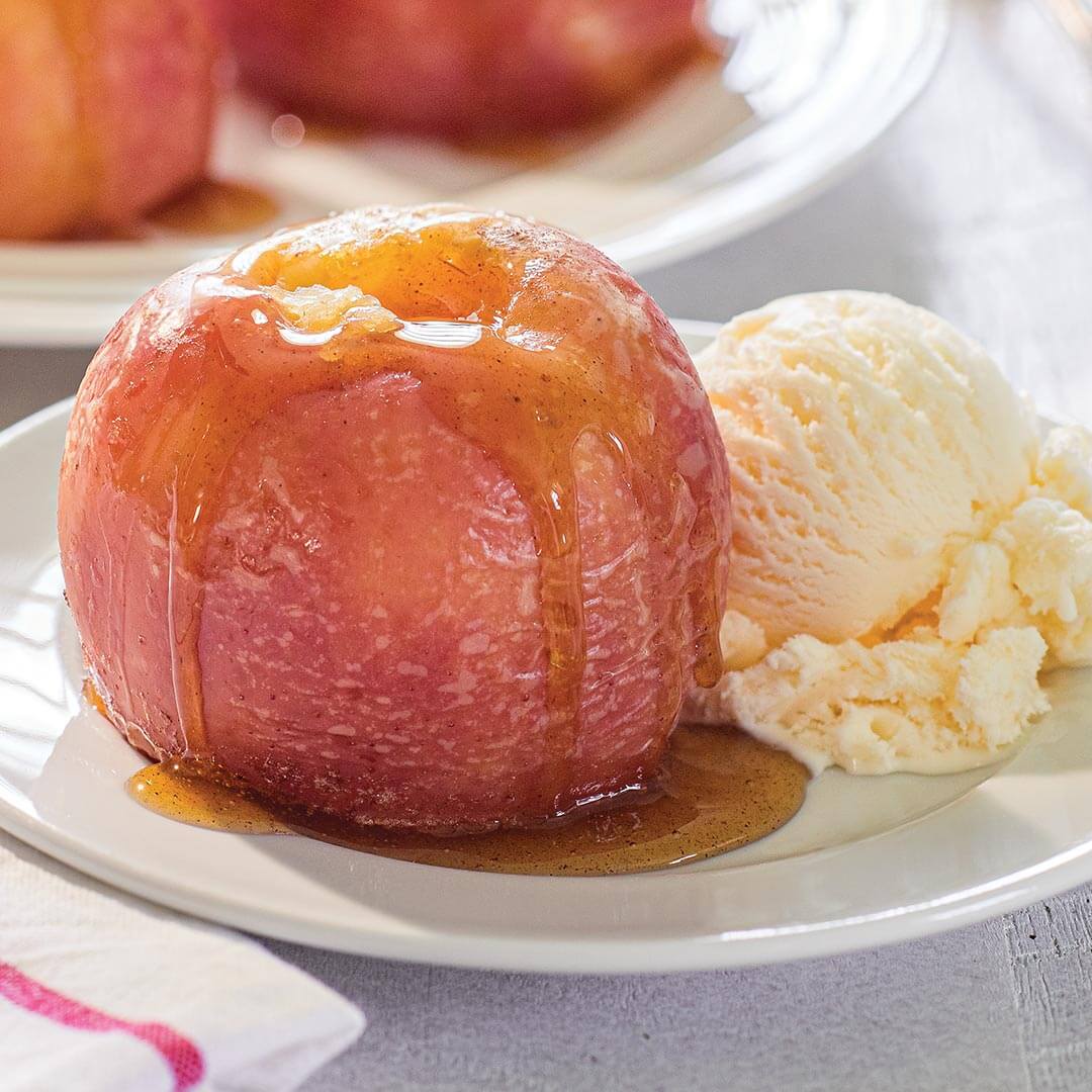 Microwave Maple Baked Apples