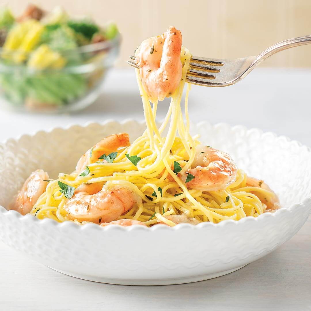 Ready to Cook Shrimp Scampi with Angel Hair Pasta & Amore Arugula Salad