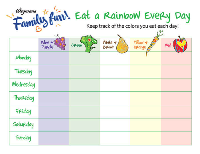 Eat a Rainbow Activity Sheet