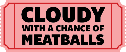 Cloudy with a Chance of Meatballs movie ticket