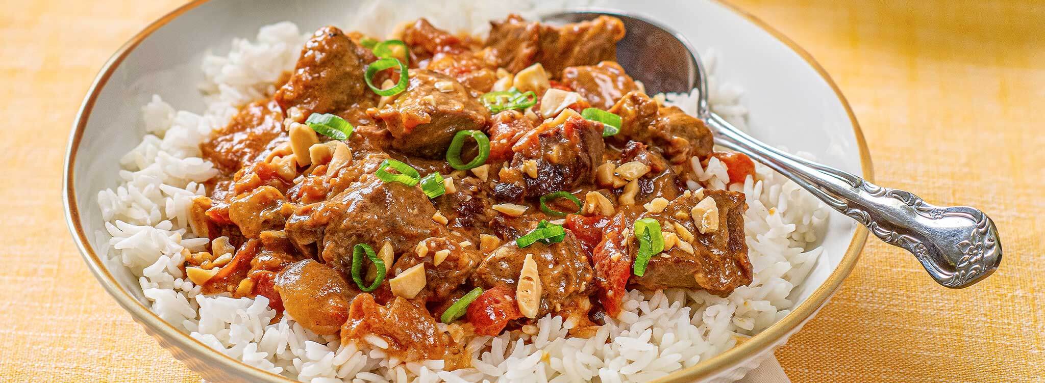 African beef and peanut stew