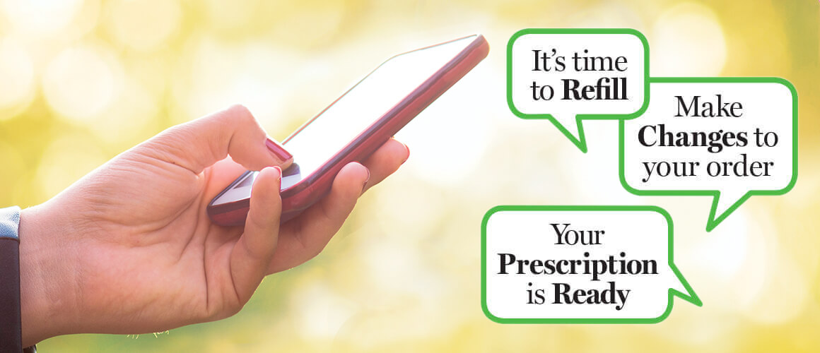 Refilling prescription on mobile phone